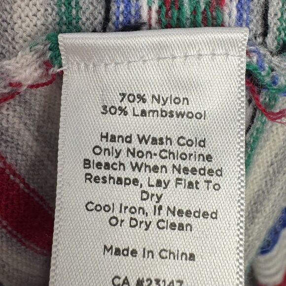 Talbots Fair Isle Cardigan Womens Petites PP Colorful Holiday Lambswool Nordic - Picture 7 of 7